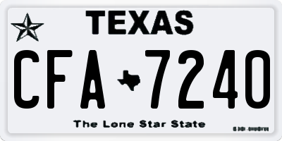 TX license plate CFA7240