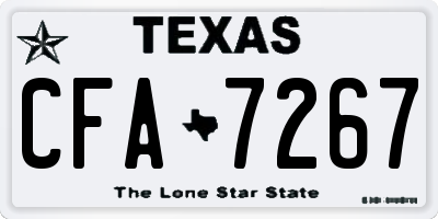 TX license plate CFA7267