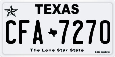 TX license plate CFA7270