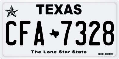 TX license plate CFA7328