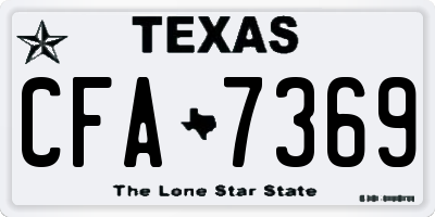 TX license plate CFA7369