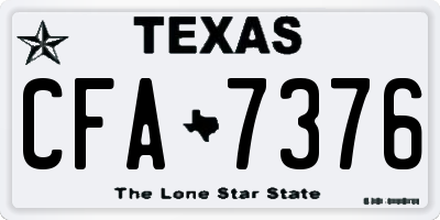 TX license plate CFA7376