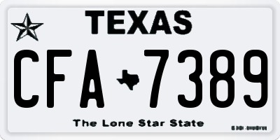 TX license plate CFA7389