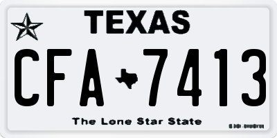 TX license plate CFA7413