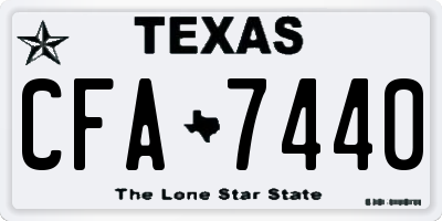 TX license plate CFA7440