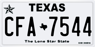 TX license plate CFA7544