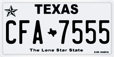 TX license plate CFA7555
