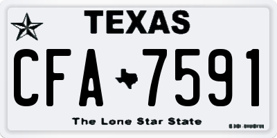 TX license plate CFA7591