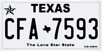 TX license plate CFA7593