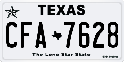 TX license plate CFA7628