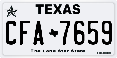 TX license plate CFA7659