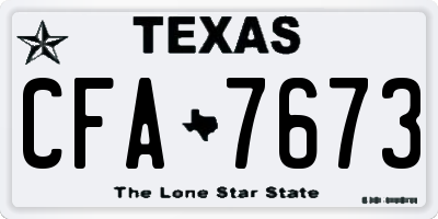 TX license plate CFA7673