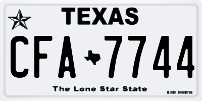 TX license plate CFA7744