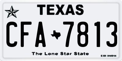 TX license plate CFA7813