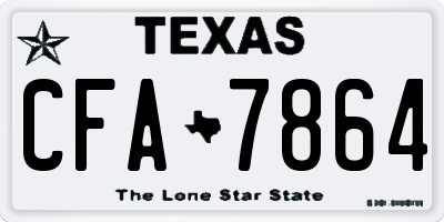 TX license plate CFA7864