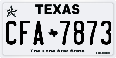 TX license plate CFA7873