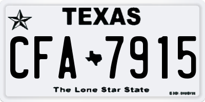 TX license plate CFA7915