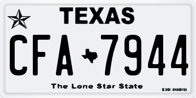 TX license plate CFA7944