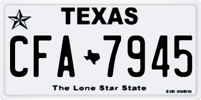 TX license plate CFA7945