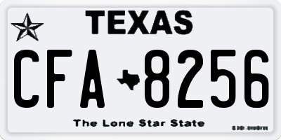TX license plate CFA8256