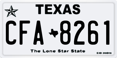 TX license plate CFA8261