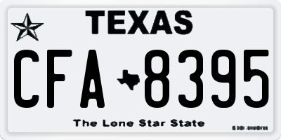 TX license plate CFA8395