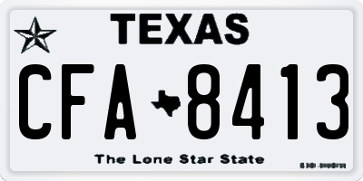 TX license plate CFA8413