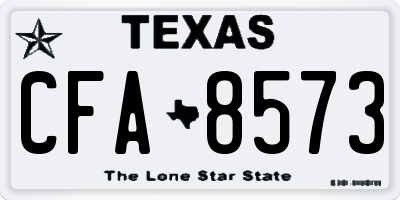 TX license plate CFA8573
