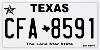TX license plate CFA8591