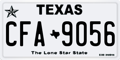 TX license plate CFA9056