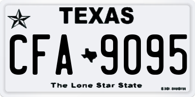 TX license plate CFA9095