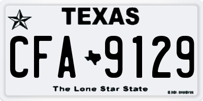 TX license plate CFA9129