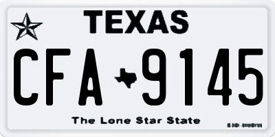 TX license plate CFA9145