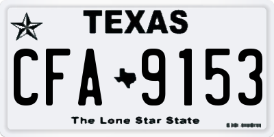 TX license plate CFA9153