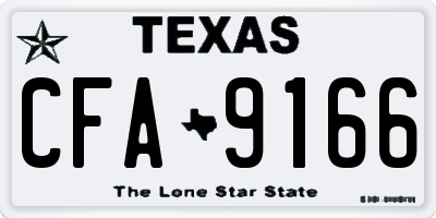 TX license plate CFA9166