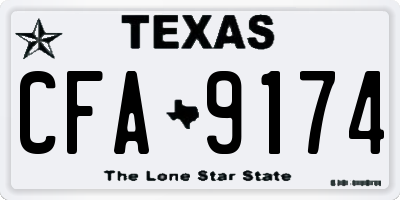 TX license plate CFA9174