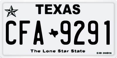 TX license plate CFA9291