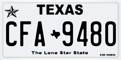 TX license plate CFA9480
