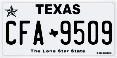 TX license plate CFA9509