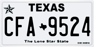 TX license plate CFA9524