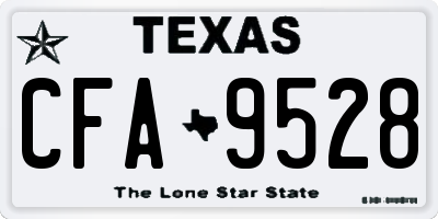 TX license plate CFA9528