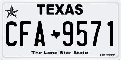 TX license plate CFA9571