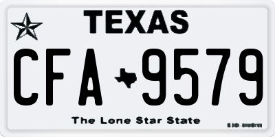 TX license plate CFA9579