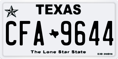 TX license plate CFA9644