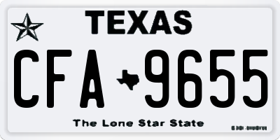 TX license plate CFA9655