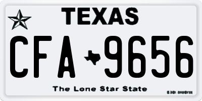 TX license plate CFA9656
