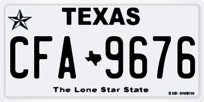 TX license plate CFA9676