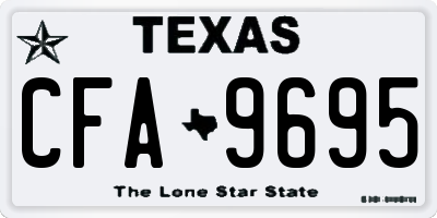 TX license plate CFA9695