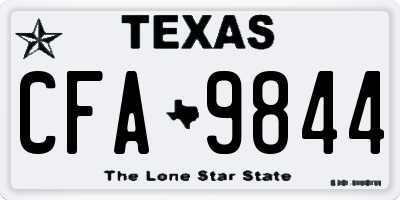 TX license plate CFA9844