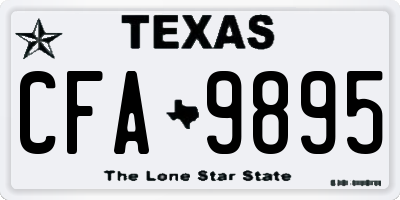 TX license plate CFA9895